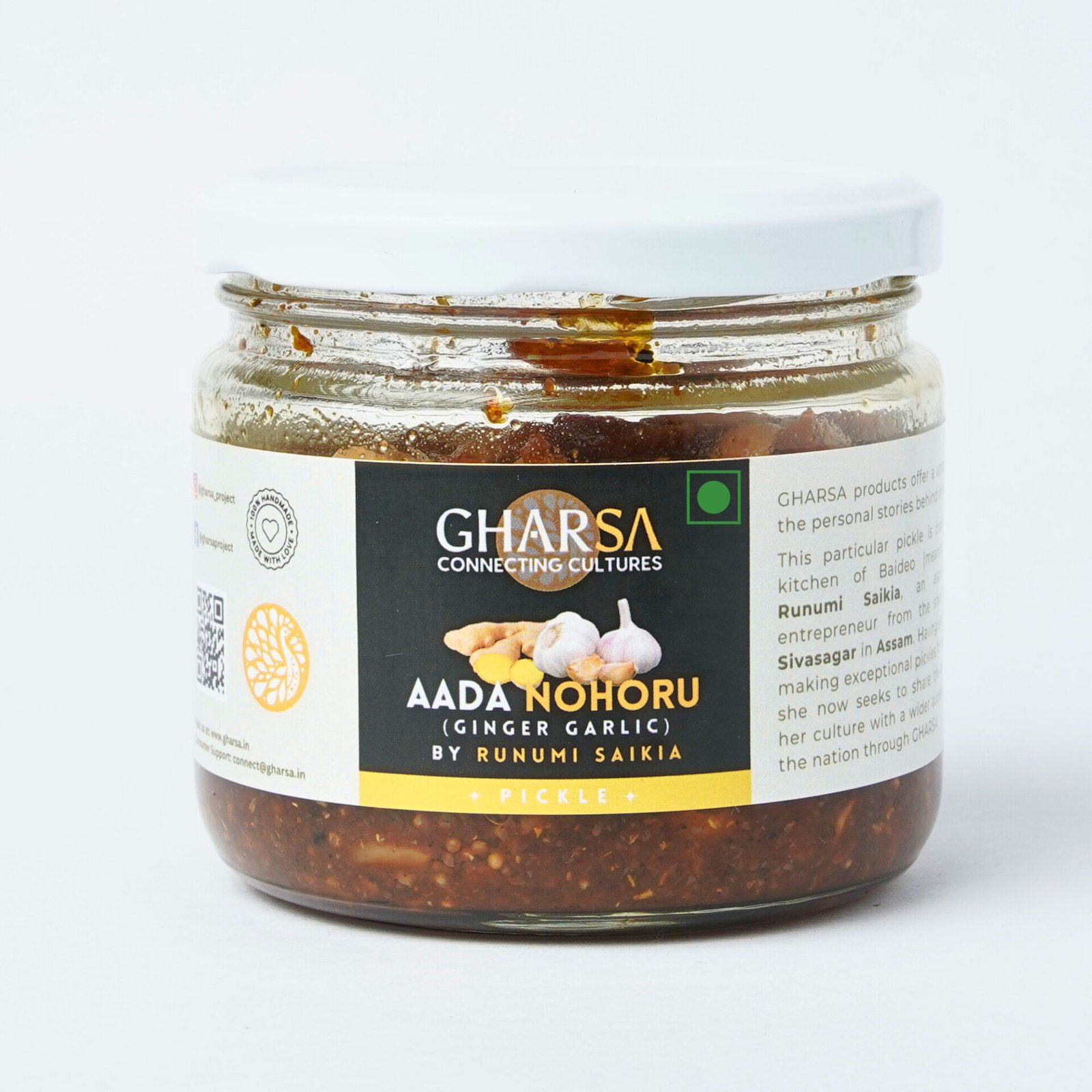 Ginger Garlic (Aada Nohoru) Pickle (250 Gms)