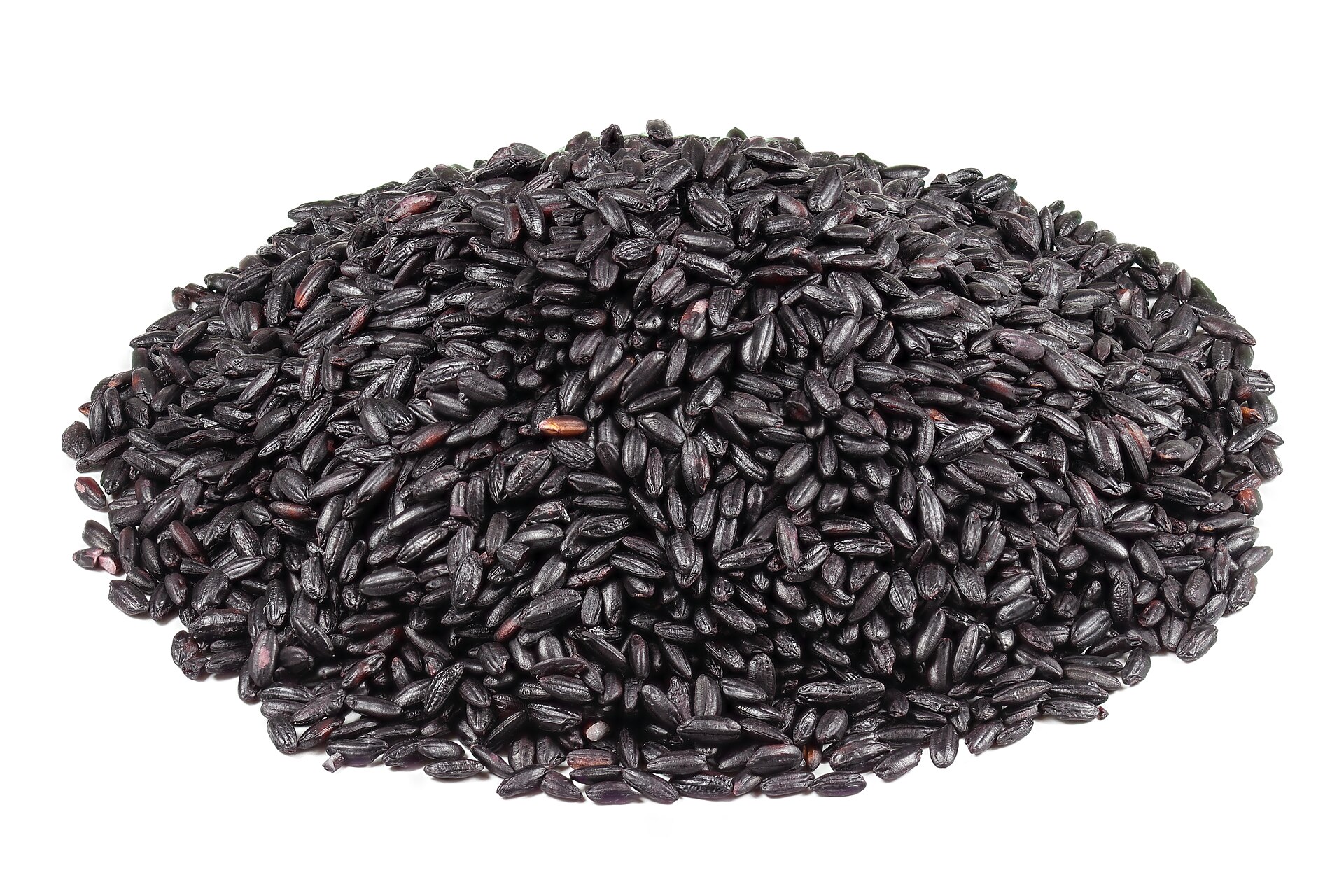 Uncooked black rice grains – Chak-hao, Manipur black rice