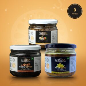 Taste of Assam pickle gift box – Khorisa, Meetha Bogori and Jolphai pickles from Assam