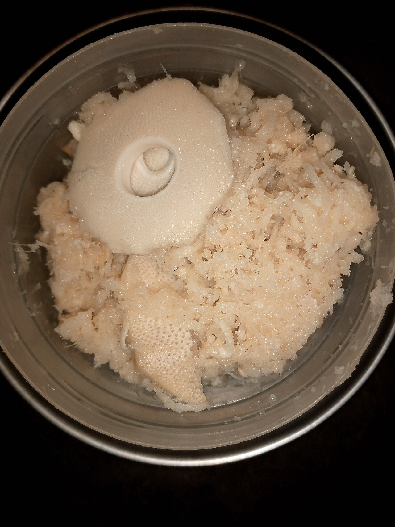 Khorisa, traditionally prepared fermented bamboo shoot from Assam, in a bowl